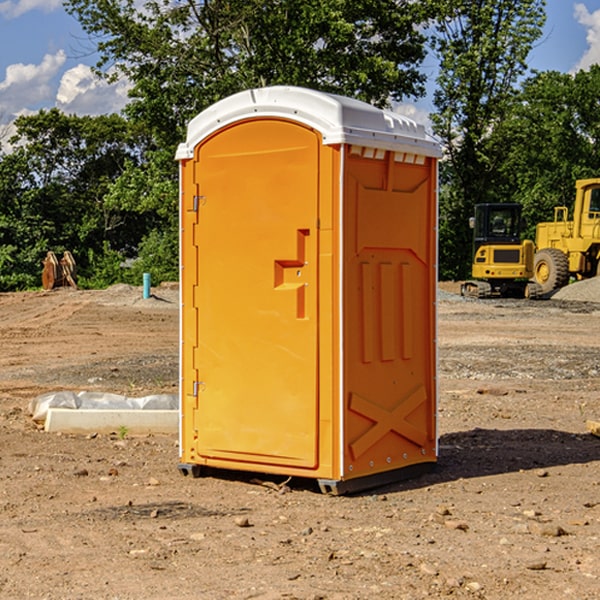 how often are the portable toilets cleaned and serviced during a rental period in San Saba County